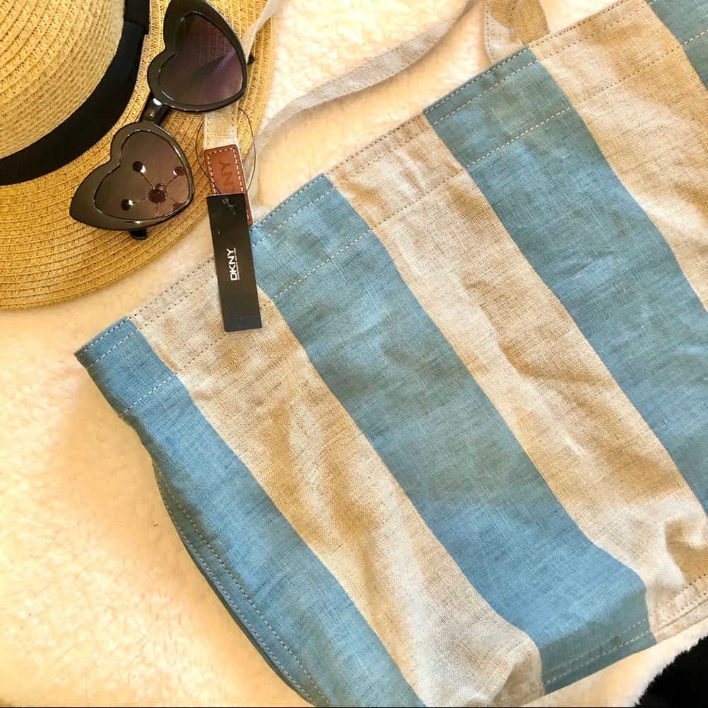 DKNY Beach/ shopping Canvas Tote Bag NWT